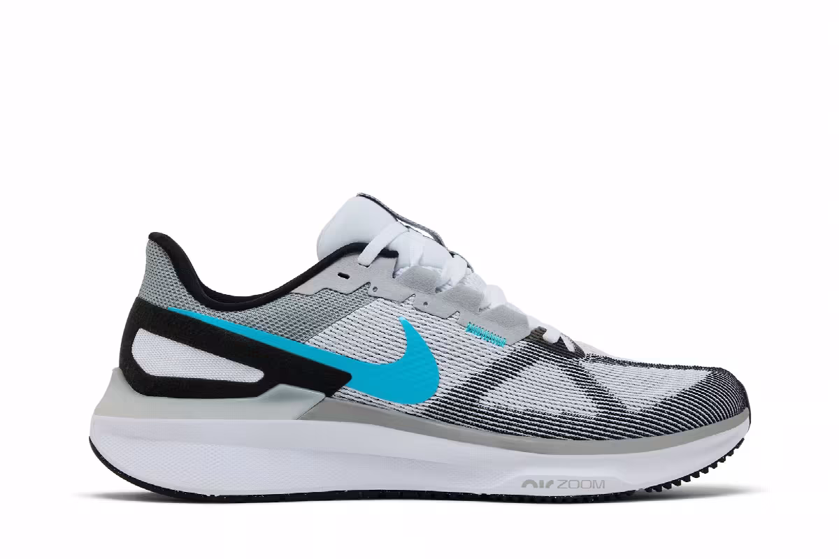 Nike Air Zoom Structure 25 White Black Gamma Blue, view 2