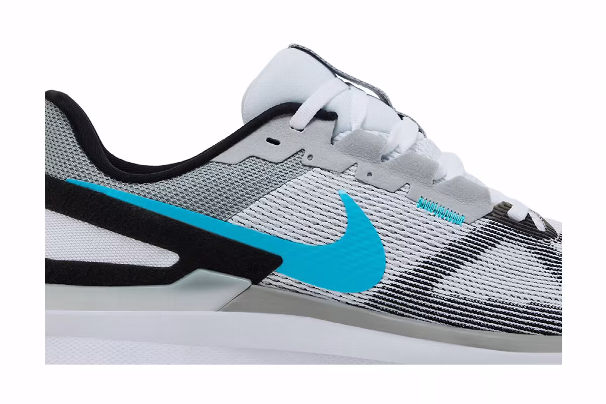 Nike Air Zoom Structure 25 White Black Gamma Blue, view 3