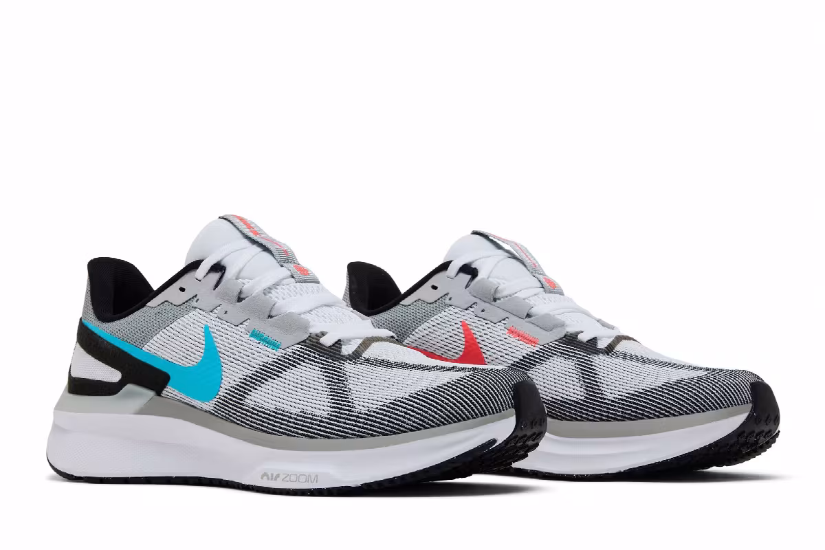 Nike Air Zoom Structure 25 White Black Gamma Blue, view 9
