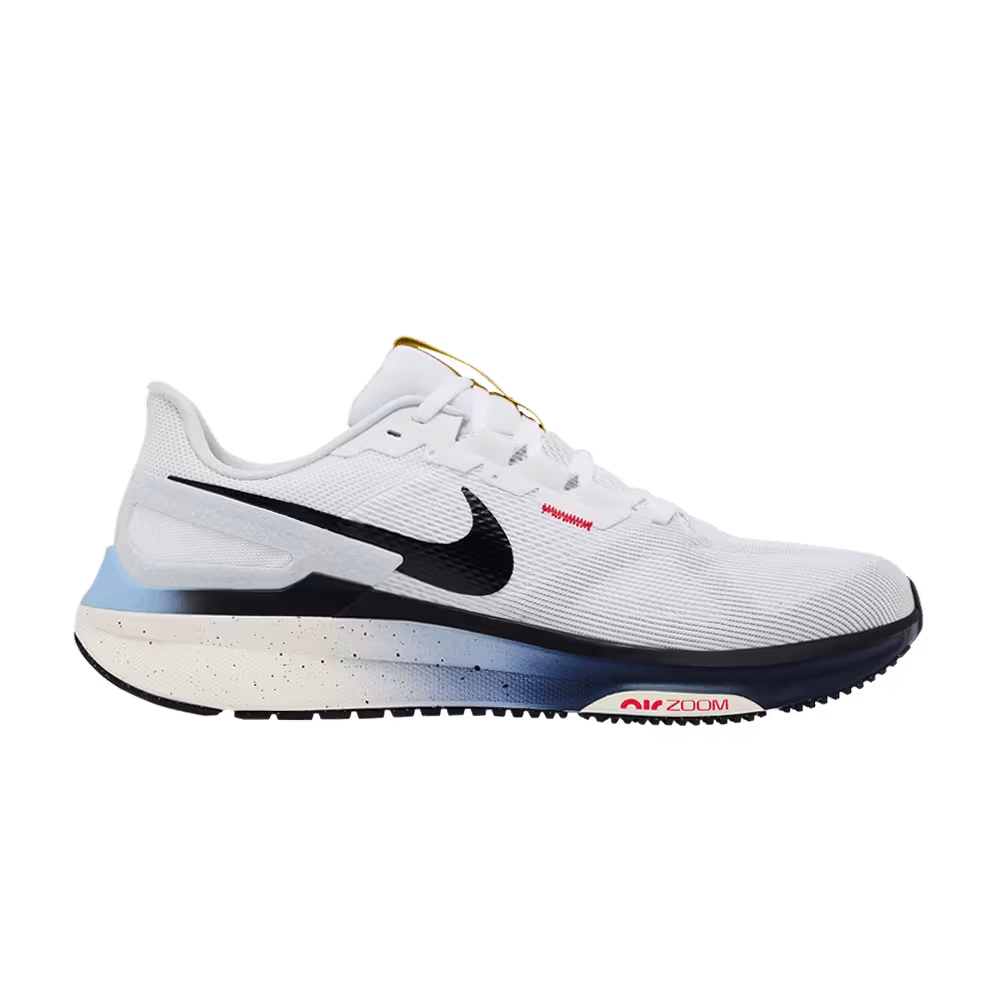 Nike Air Zoom Structure 25 White Navy Speed Yellow