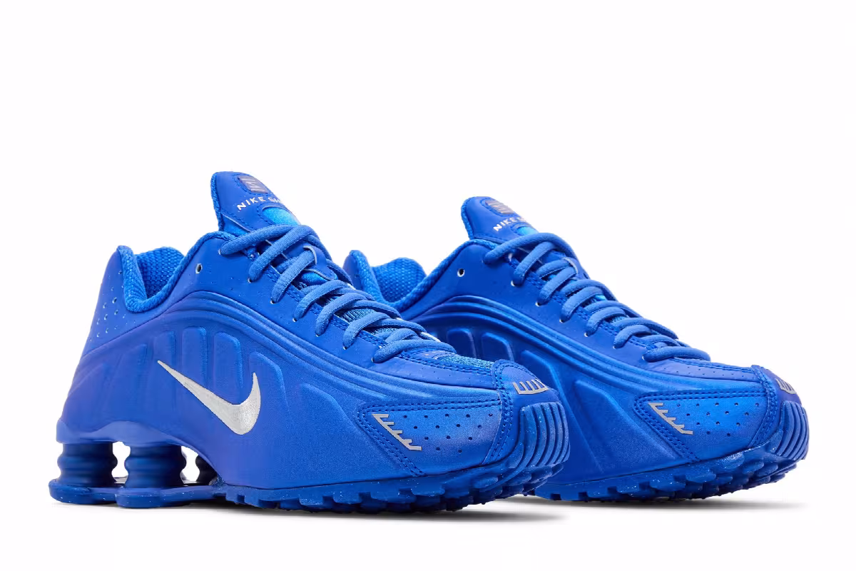 Nike Women's Shox R4 Blue Woman Group, view 9