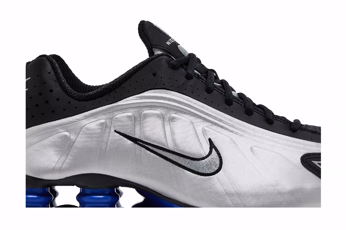Nike Women's Shox R4 Metallic Silver Racer Blue, view 3