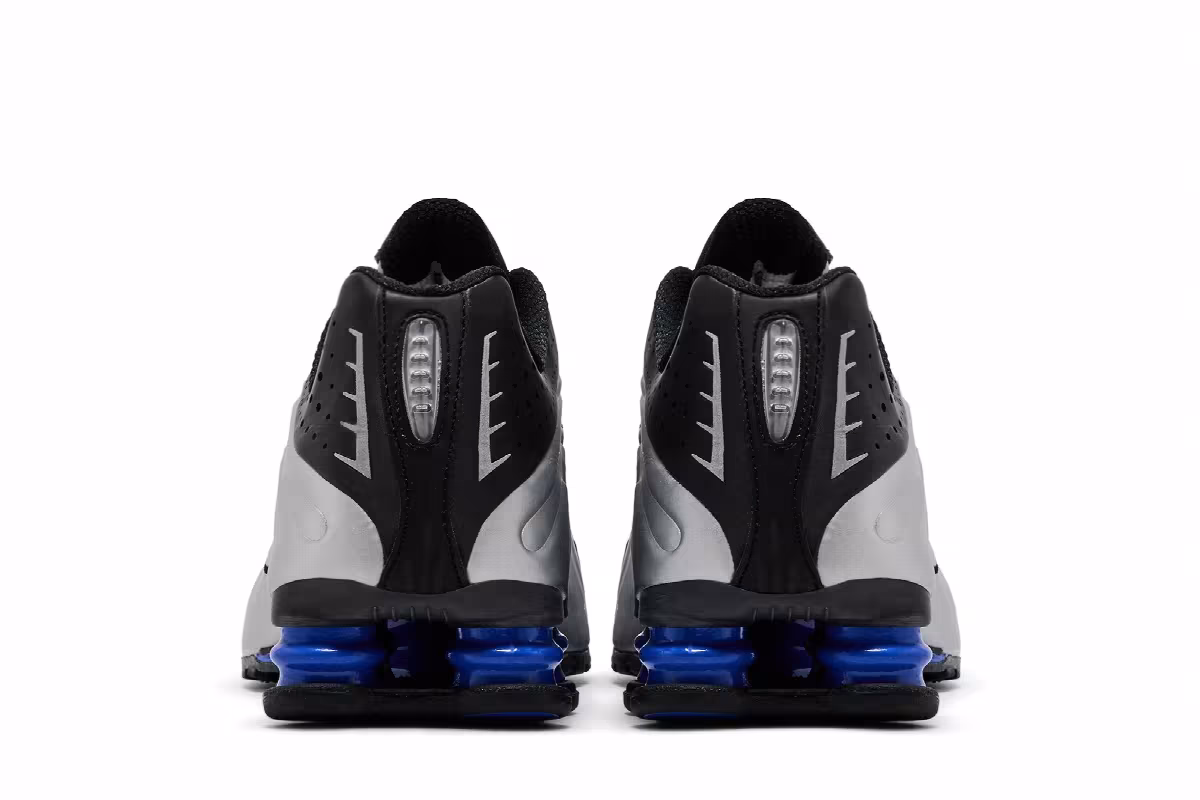 Nike Women's Shox R4 Metallic Silver Racer Blue, view 7