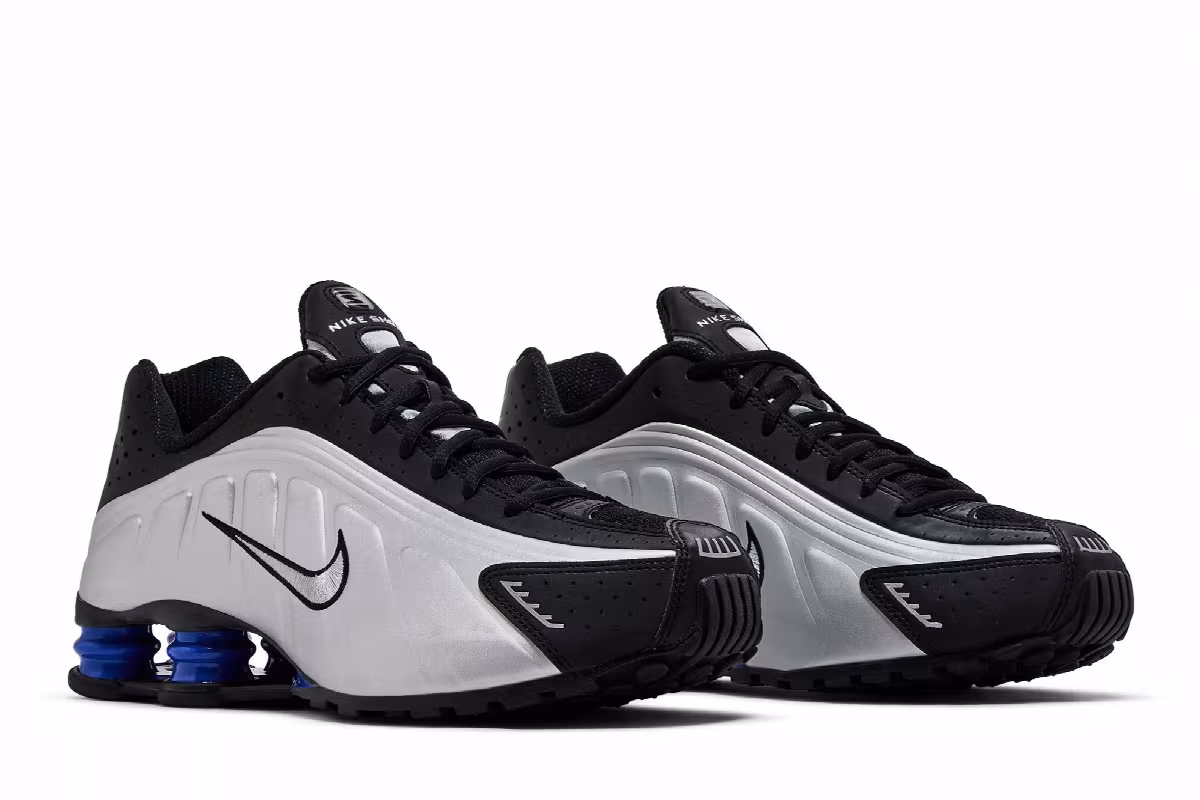 Nike Women's Shox R4 Metallic Silver Racer Blue, view 9