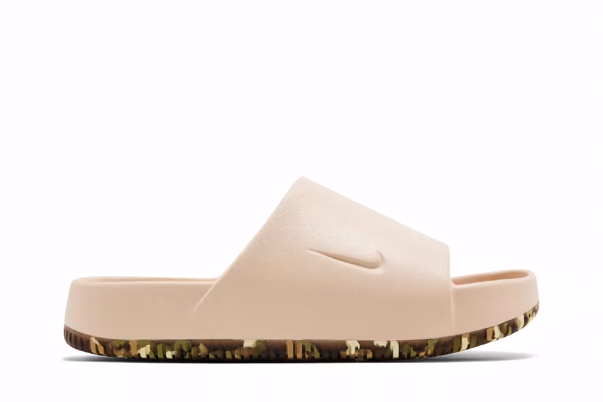 Nike Calm Slide Sanddrift Camo Sole, view 2