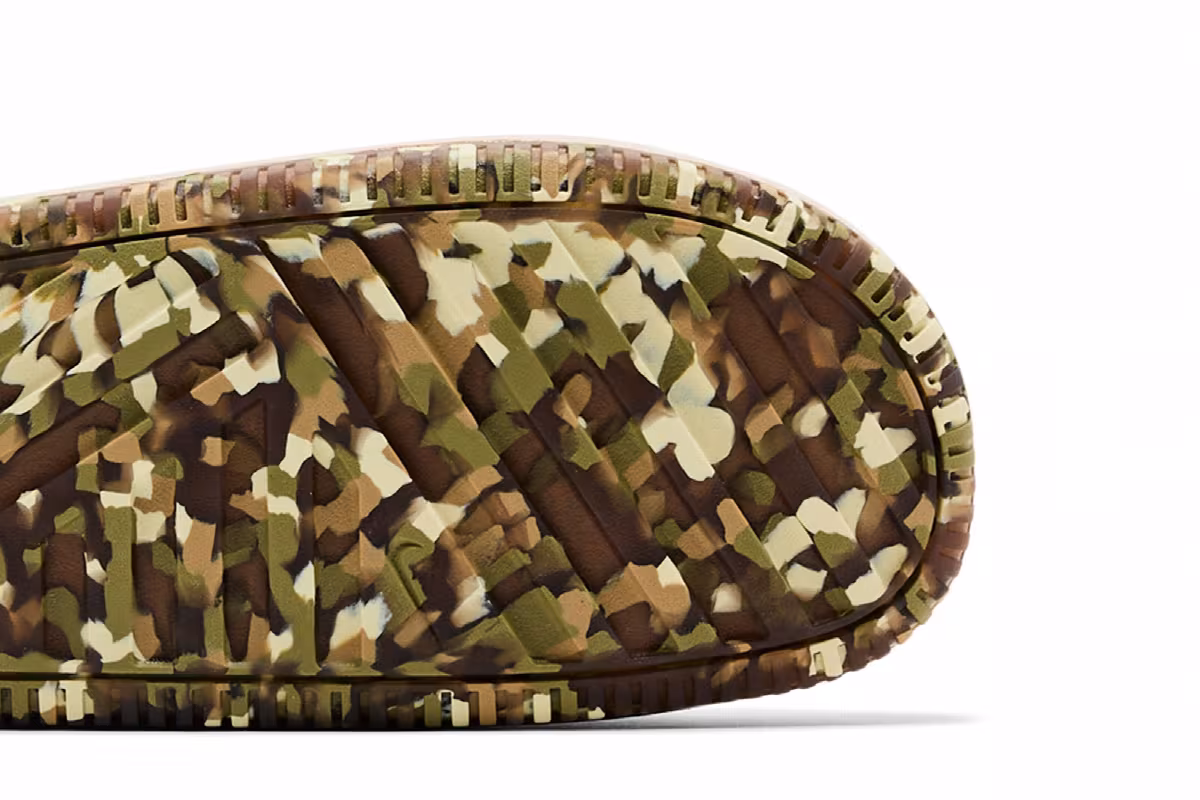 Nike Calm Slide Sanddrift Camo Sole, view 6