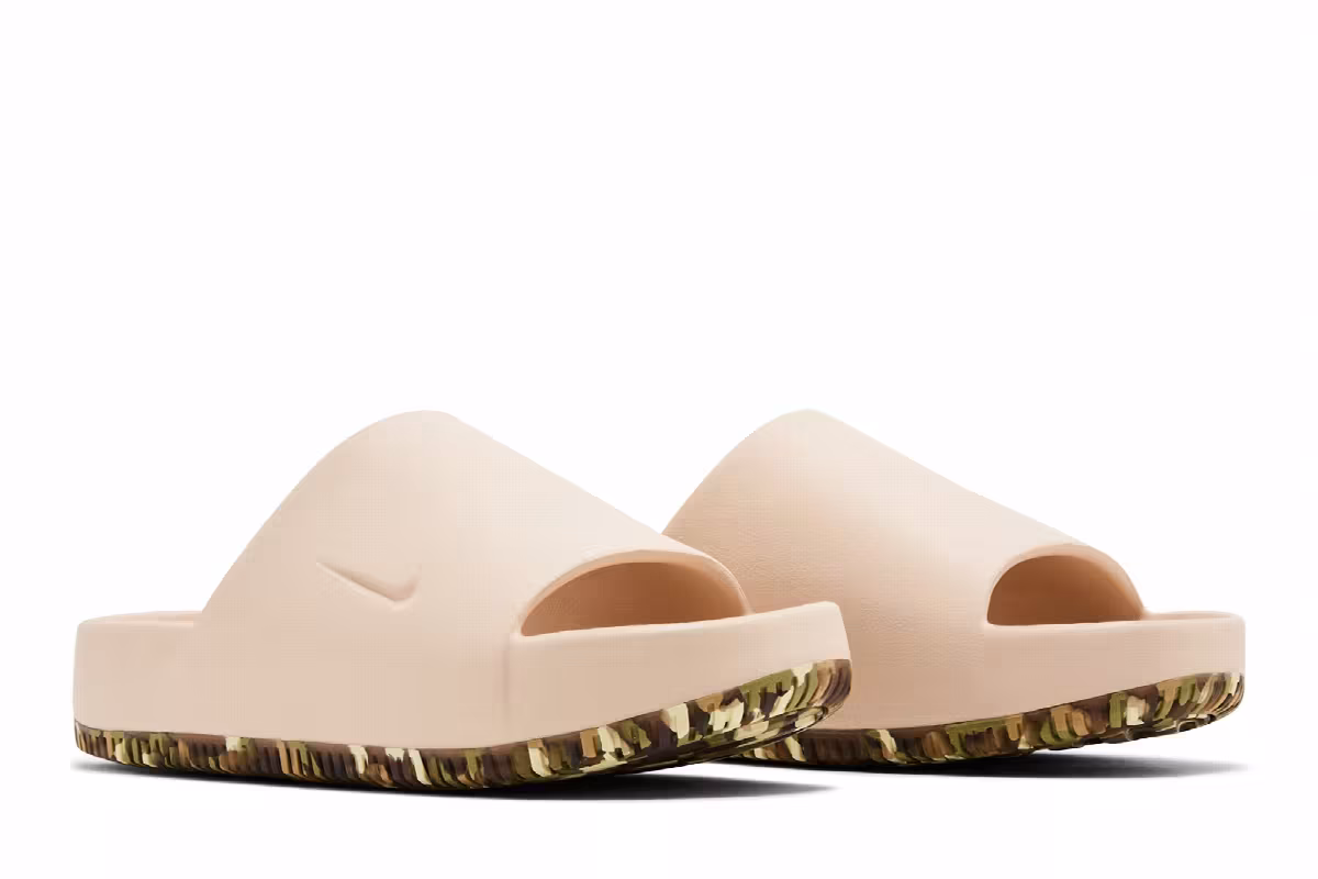 Nike Calm Slide Sanddrift Camo Sole, view 9