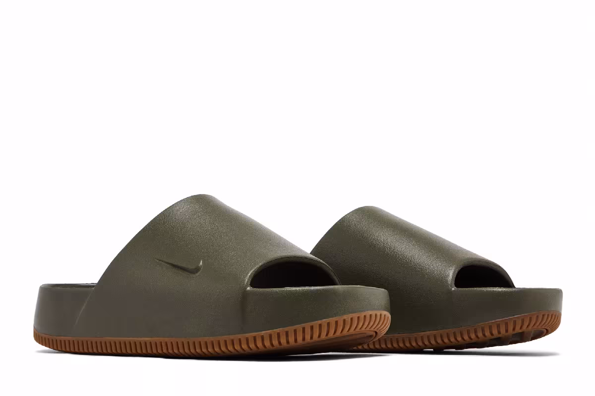 Nike Calm Slide Medium Olive Gum, view 9