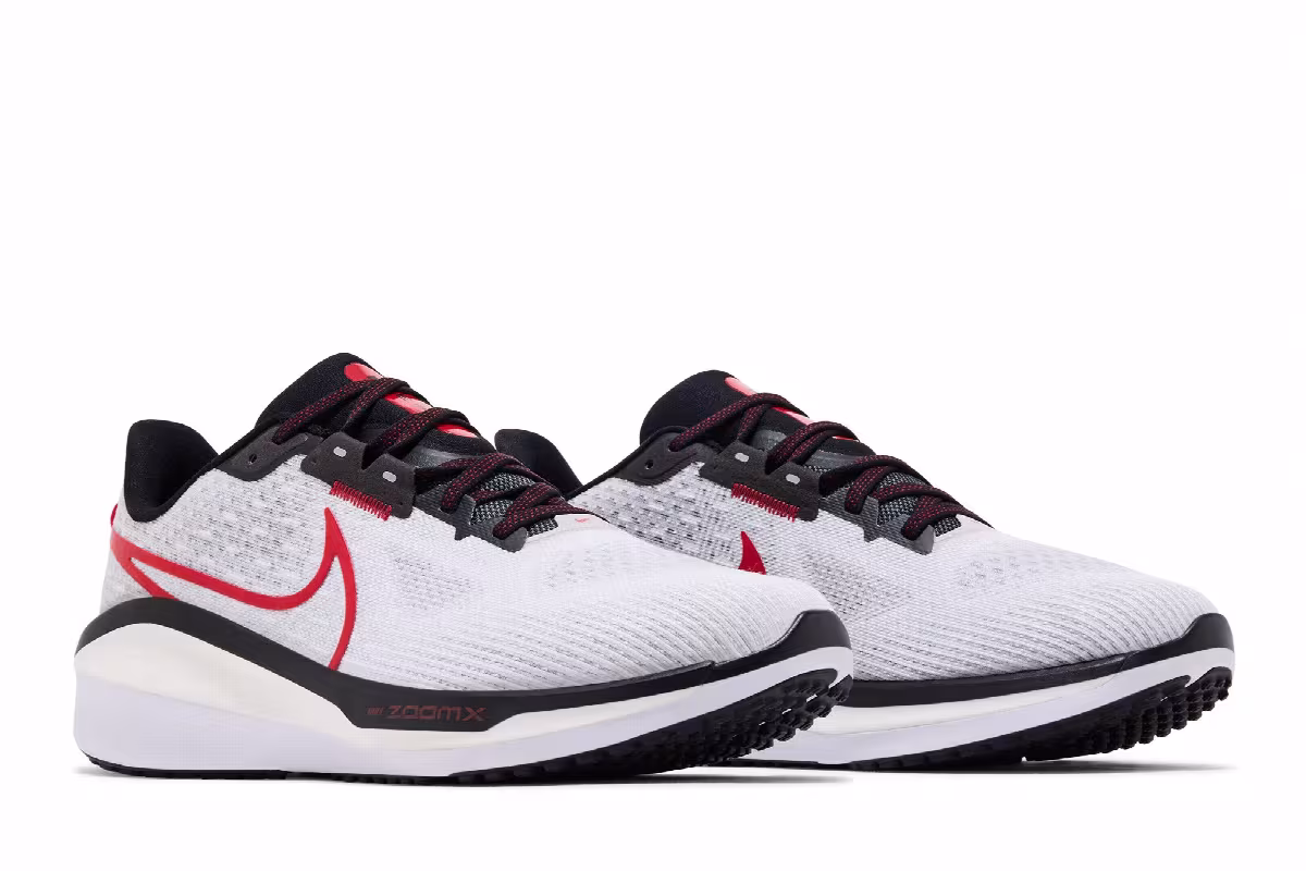 Nike Vomero 17 White Fire Red, view 9