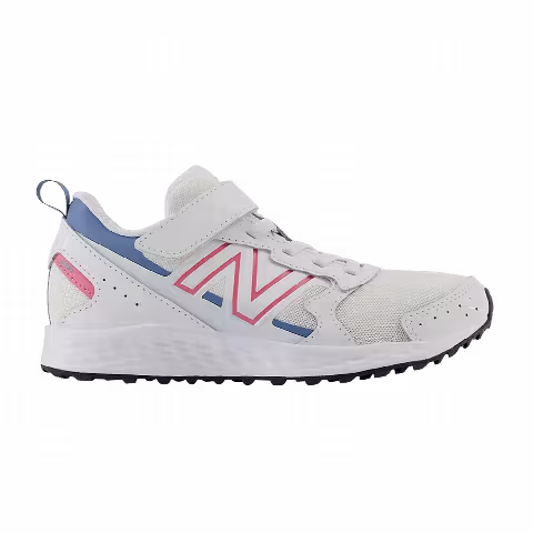 New Balance Fresh Foam 650 Bungee Lace Top Strap Big Kid 'White Real Pink Heron Blue'