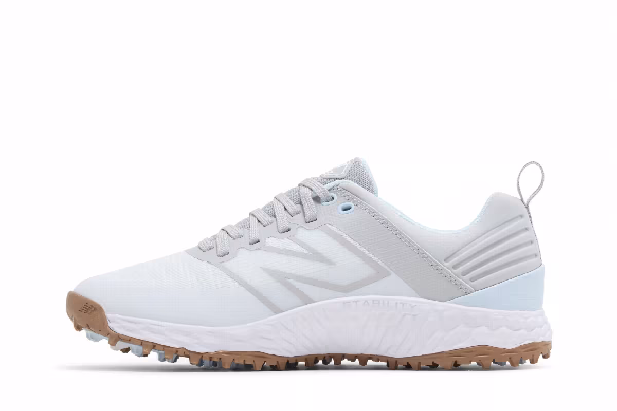 New Balance Women's Fresh Foam Contend v2 Golf White Grey, view 4