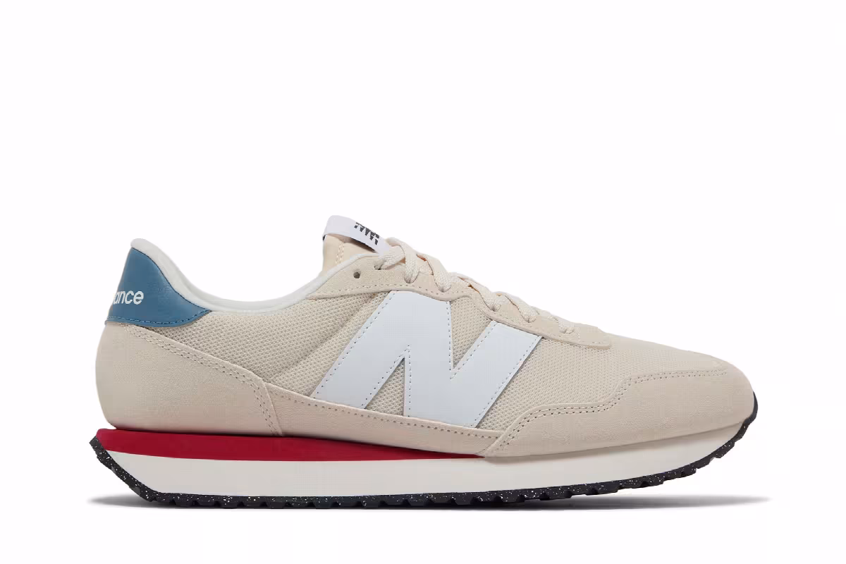 New Balance 237 Linen Elemental Blue Red, view 2
