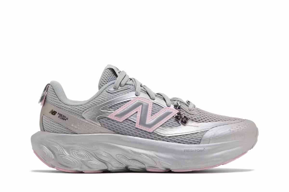 GANNI x New Balance Fresh Foam Trainer Silver Metallic, view 2