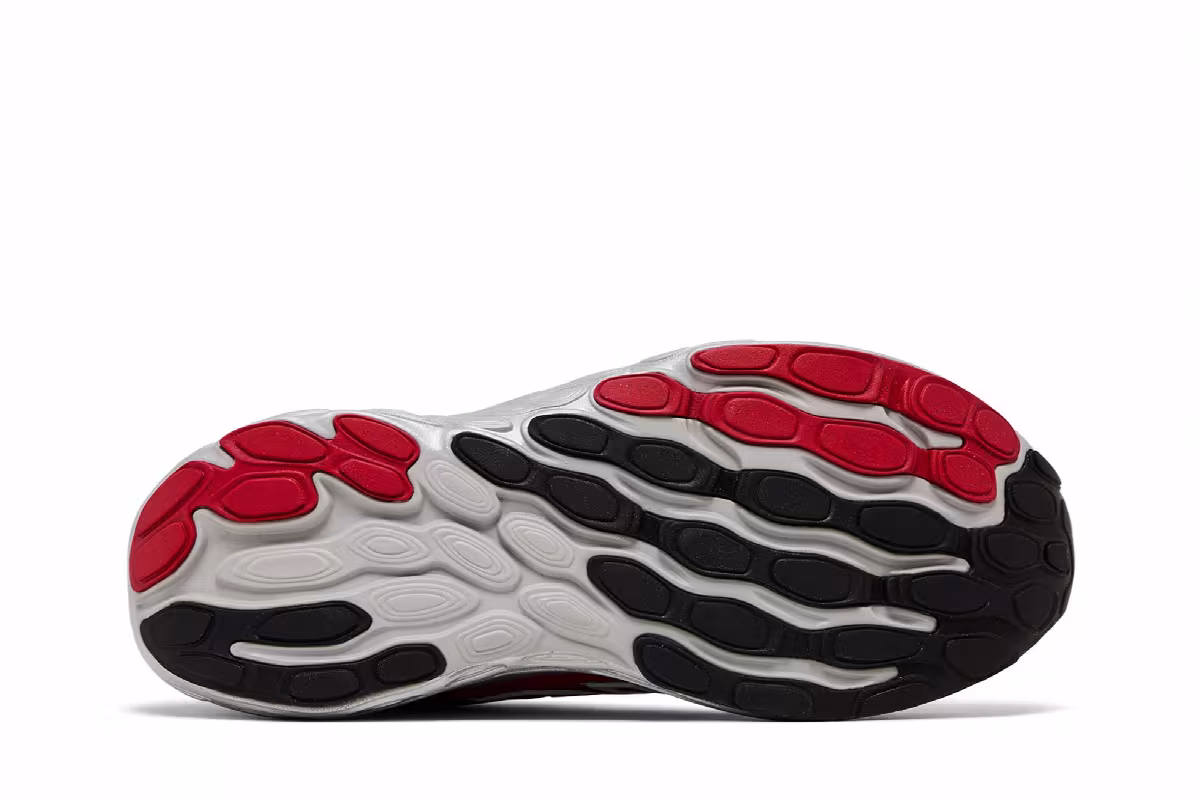 GANNI x New Balance Fresh Foam Trainer Black Racing Red, view 5