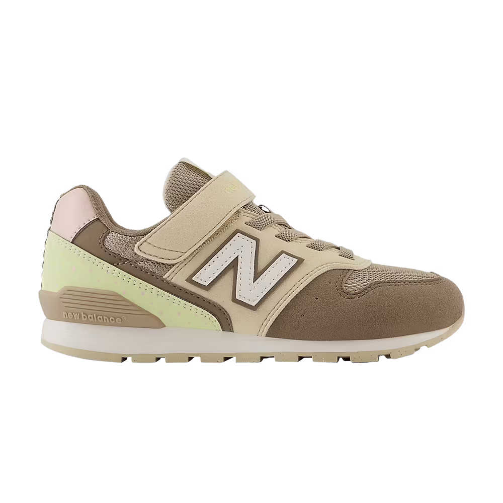 New Balance 996 Hook & Loop Big Kid Wide Mushroom Sandstone