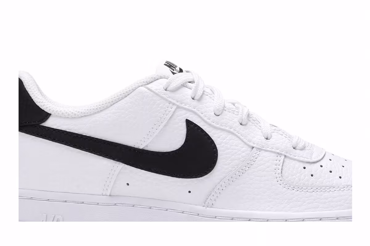 Nike Air Force 1 GS White Black, view 3
