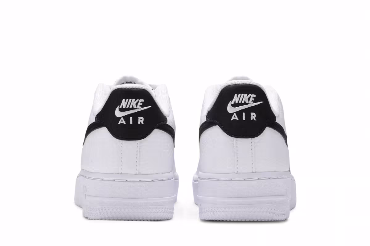 Nike Air Force 1 GS White Black, view 7