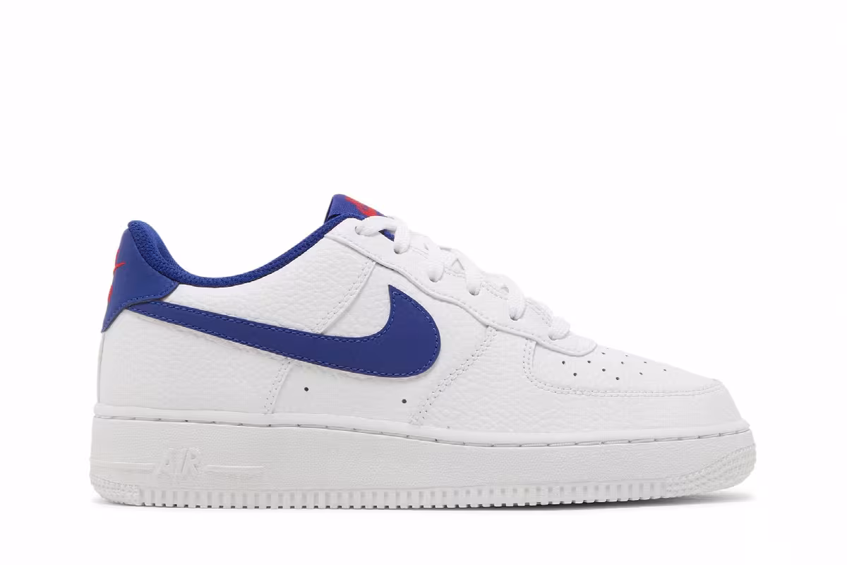 Nike Air Force 1 GS White Deep Royal Blue, view 2