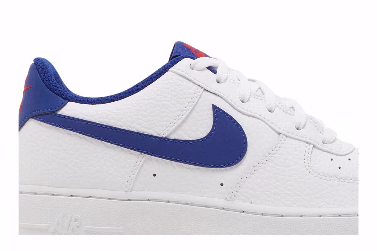 Nike Air Force 1 GS White Deep Royal Blue, view 3