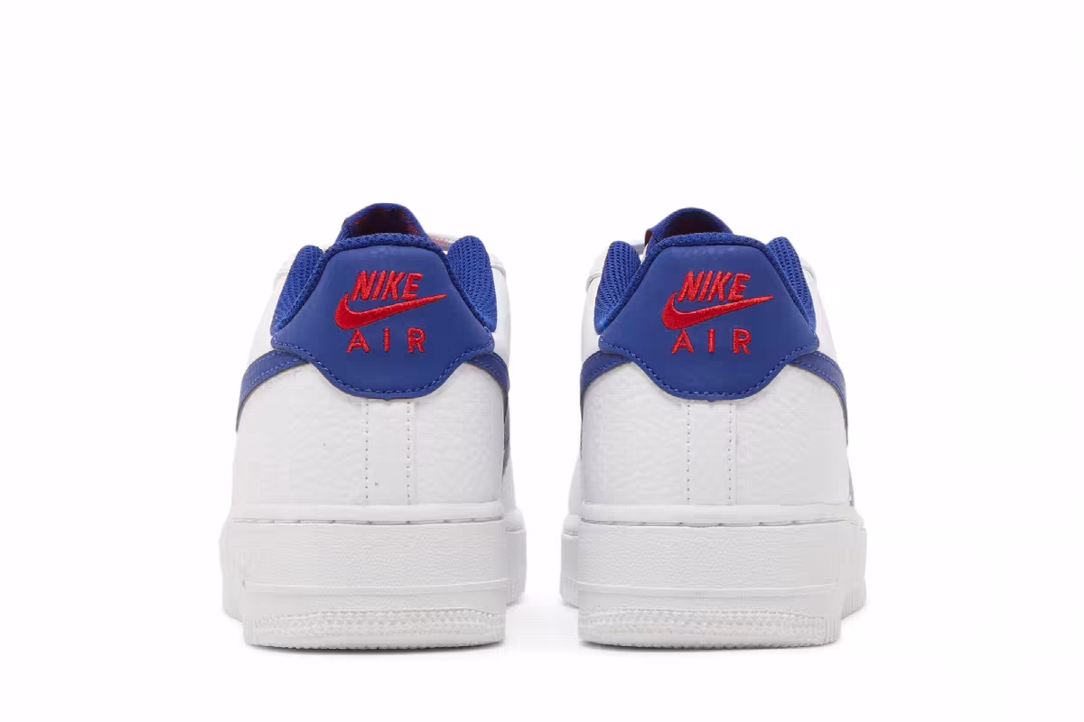 Nike Air Force 1 GS White Deep Royal Blue, view 7