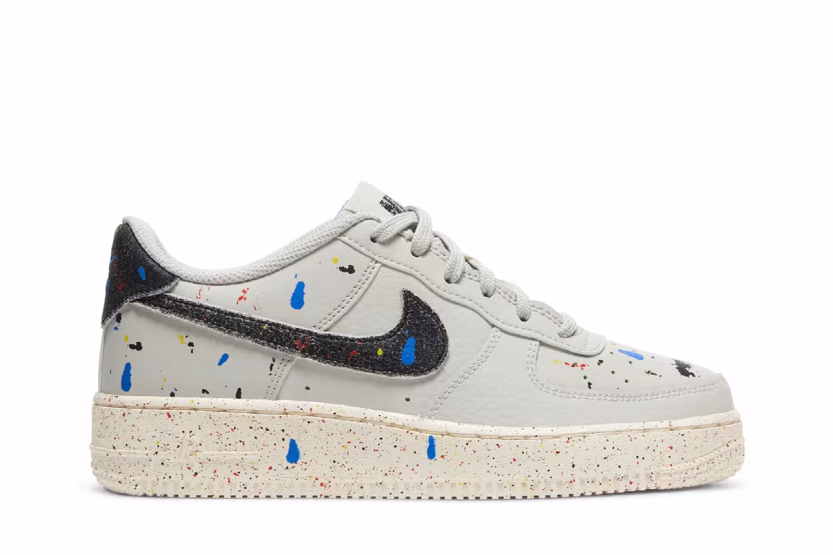Nike Air Force 1 LV8 3 GS Paint Splatter - Light Bone, view 2