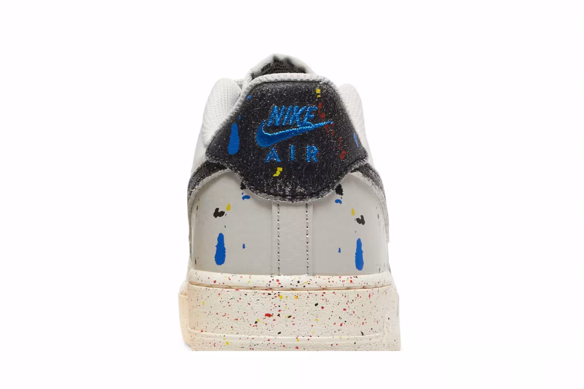 Nike Air Force 1 LV8 3 GS Paint Splatter - Light Bone, view 8