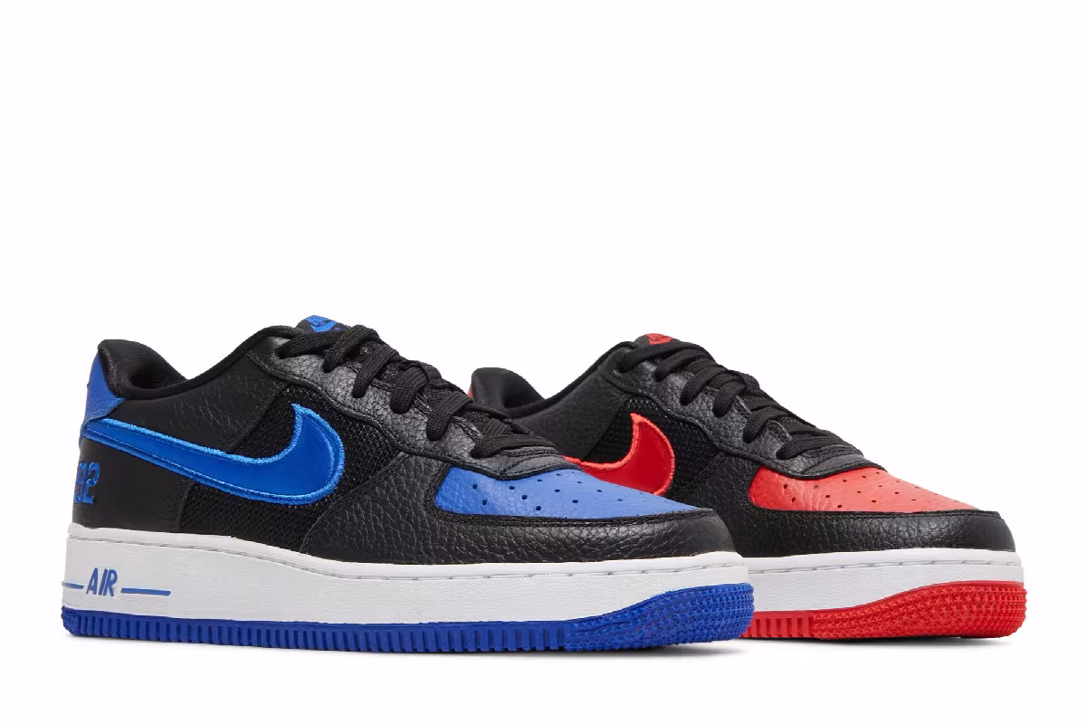 Nike Air Force 1 LV8 GS Black Chile Racer Blue, view 9
