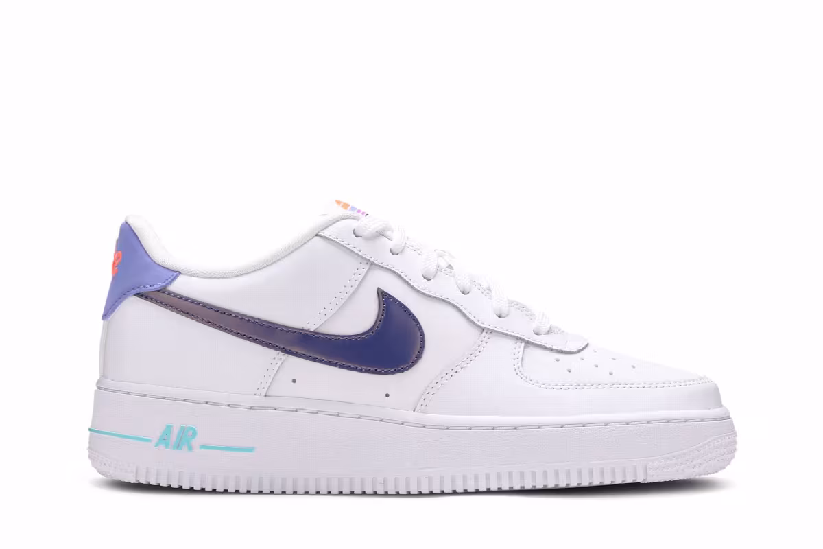 Nike Air Force 1 LV8 1 GS White Dark Purple Dust, view 2