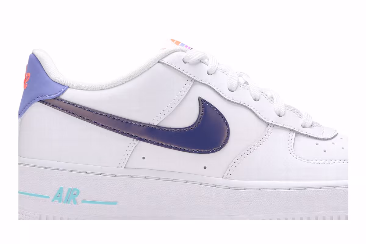 Nike Air Force 1 LV8 1 GS White Dark Purple Dust, view 3