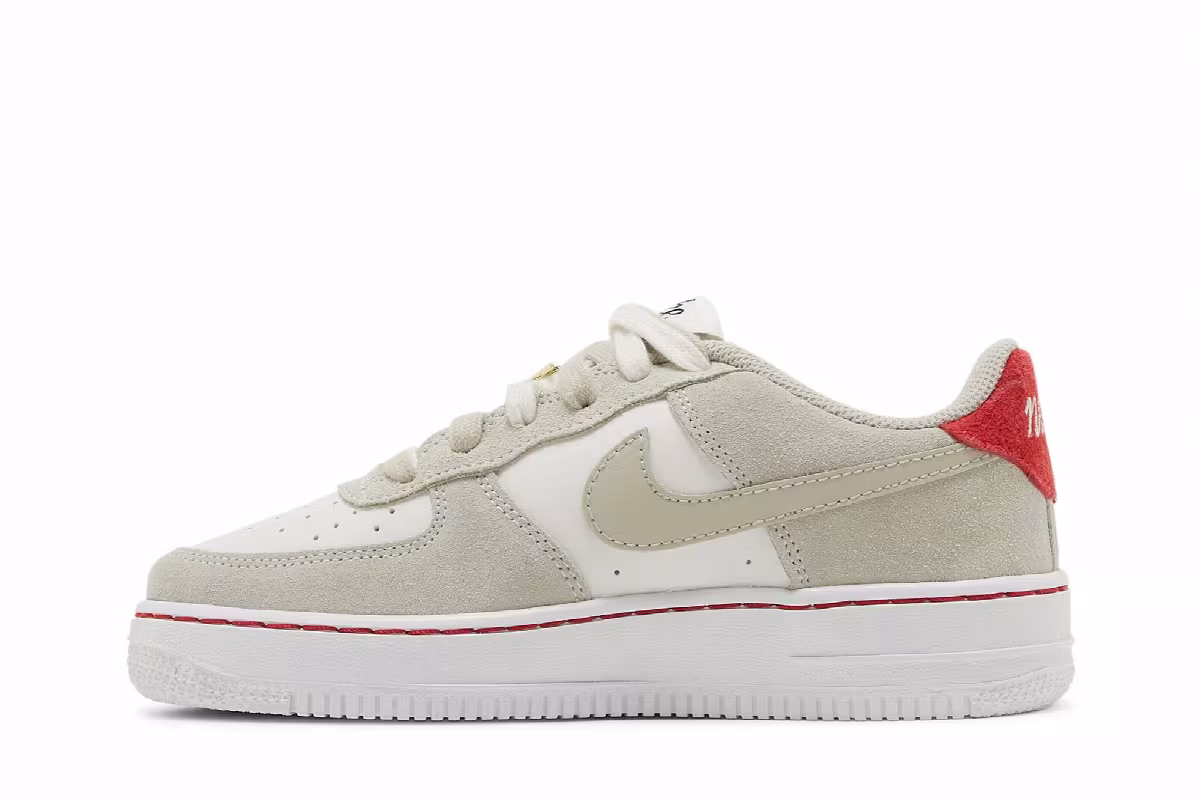 Nike Air Force 1 LV8 S50 GS Light Stone University Red, view 4