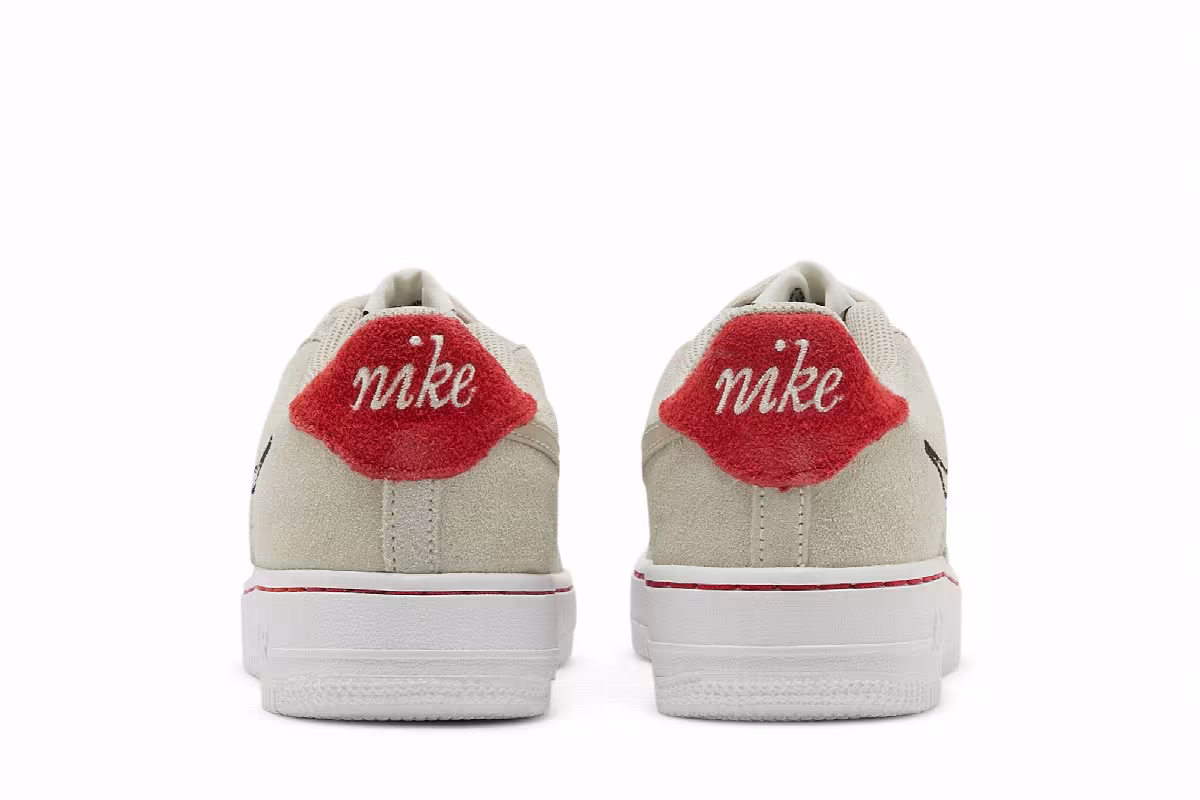 Nike Air Force 1 LV8 S50 GS Light Stone University Red, view 7