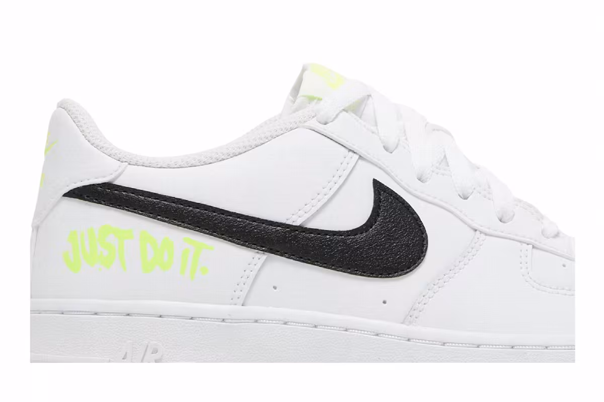 Nike Air Force 1 Low GS Just Do It - White Volt, view 3