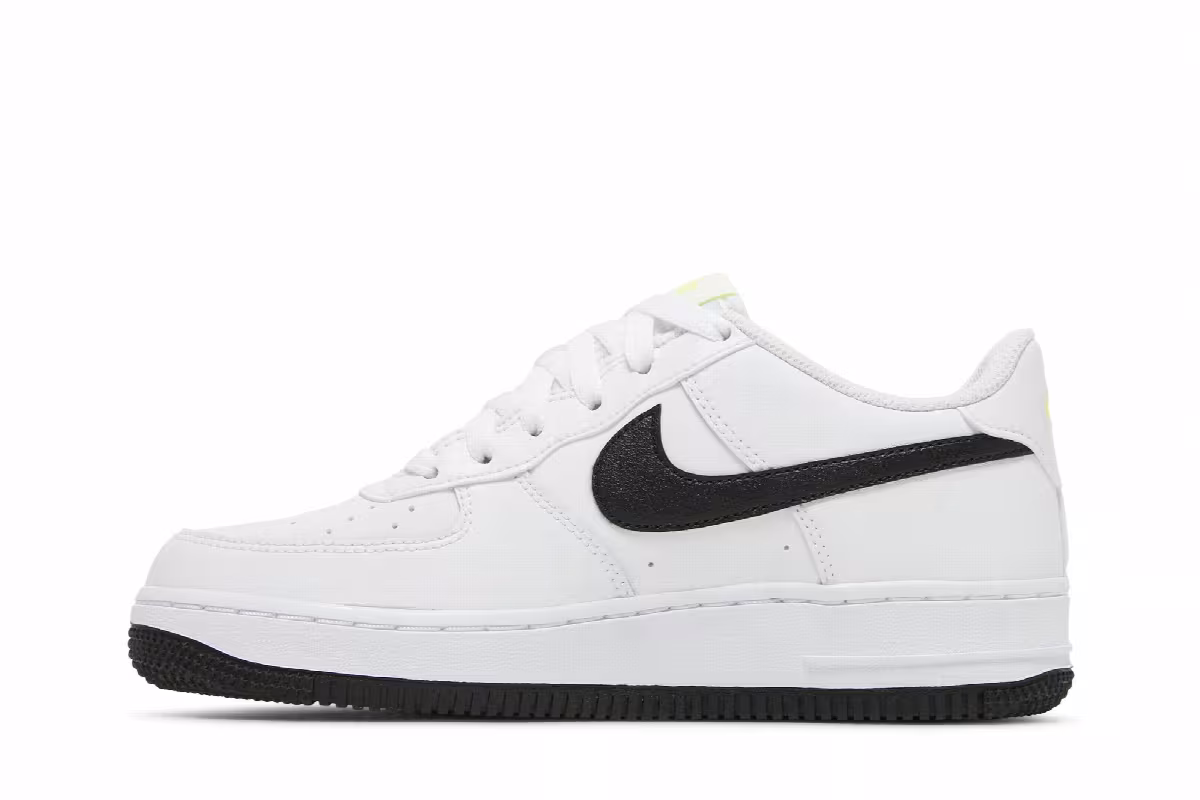 Nike Air Force 1 Low GS Just Do It - White Volt, view 4