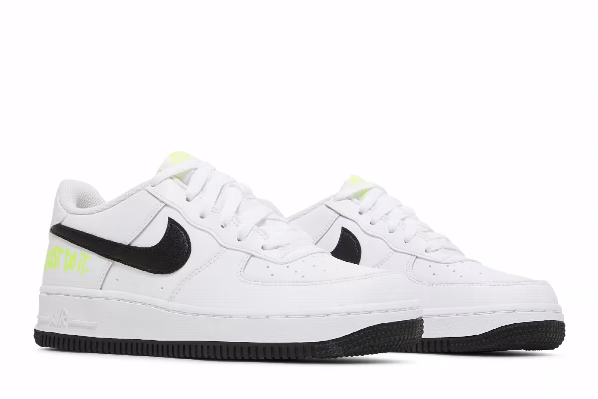 Nike Air Force 1 Low GS Just Do It - White Volt, view 9
