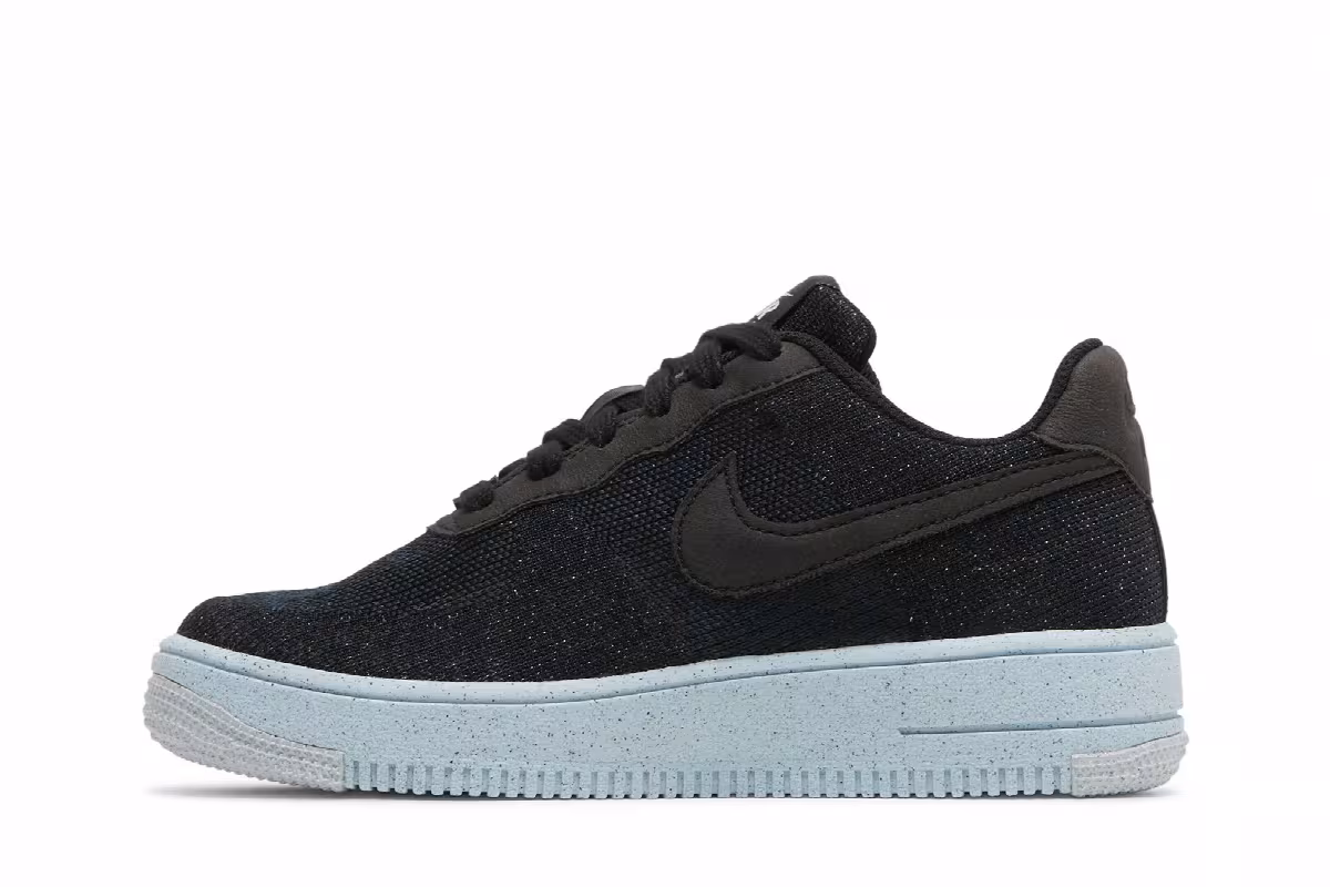 Nike Air Force 1 Crater Flyknit GS Black Chambray Blue, view 4