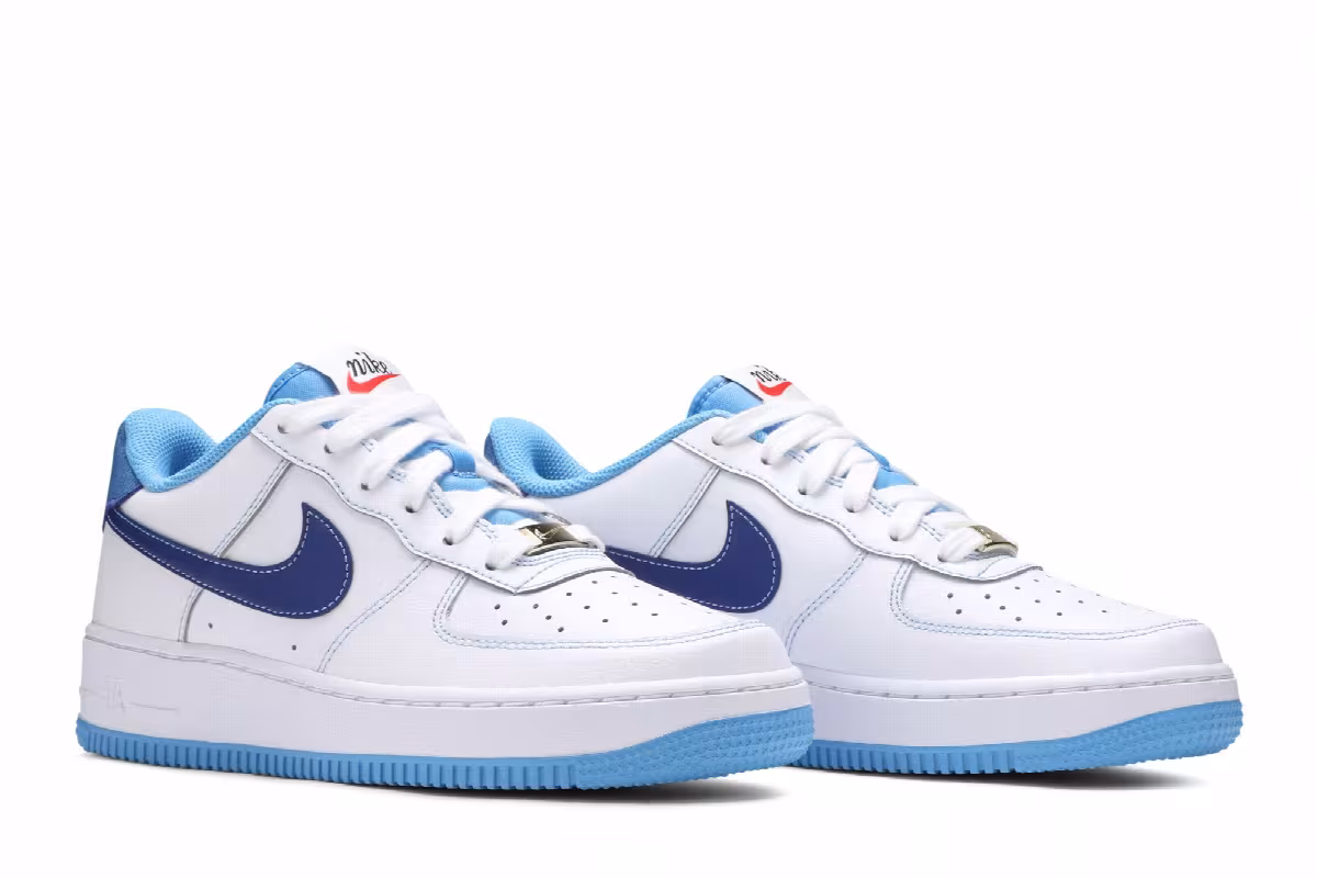 Nike Air Force 1 S50 GS White University Blue, view 9