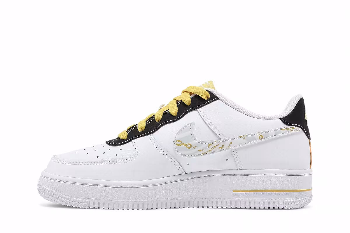 Nike Air Force 1 Gold Links Zebra Print, view 4