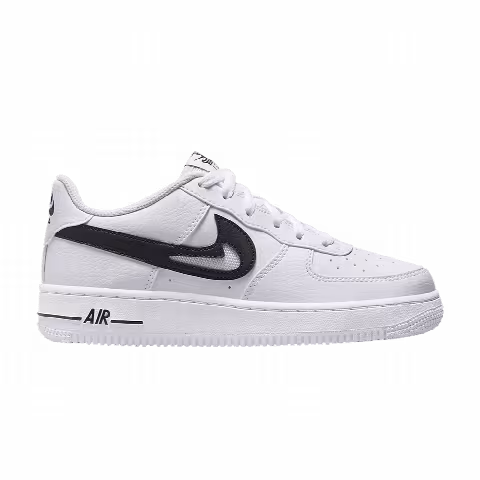 Nike Air Force 1 '07 GS 'Cut Out Swoosh - White Black'