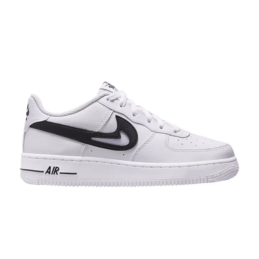 Nike Air Force 1 Cut Out Swoosh - White Black