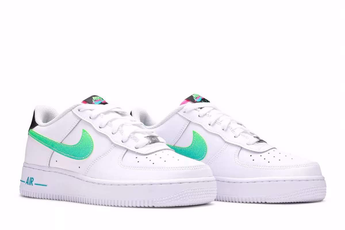 Nike Air Force 1 LV8 1 GS White Aquamarine, view 9
