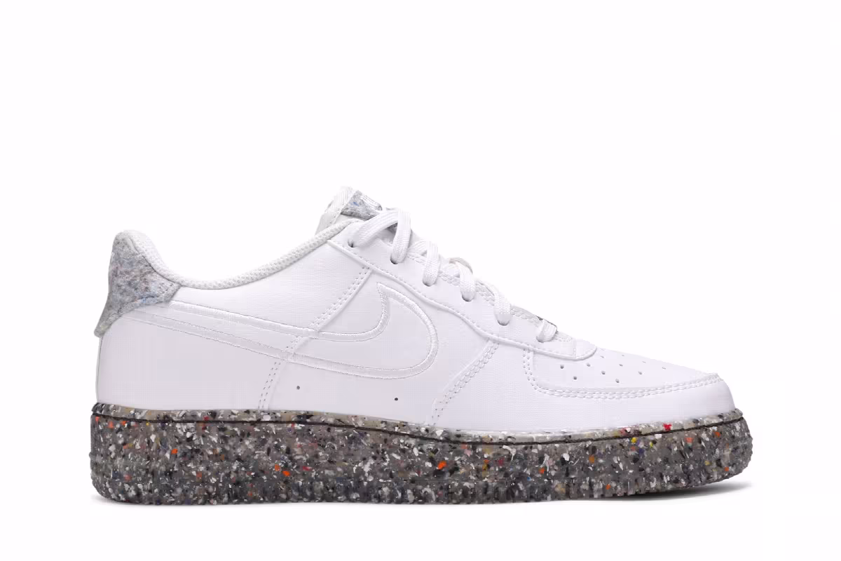 Nike Air Force 1 GS Recycled Wool Pack - White, view 2