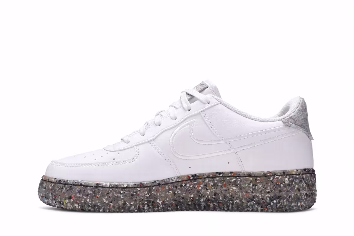 Nike Air Force 1 GS Recycled Wool Pack - White, view 4