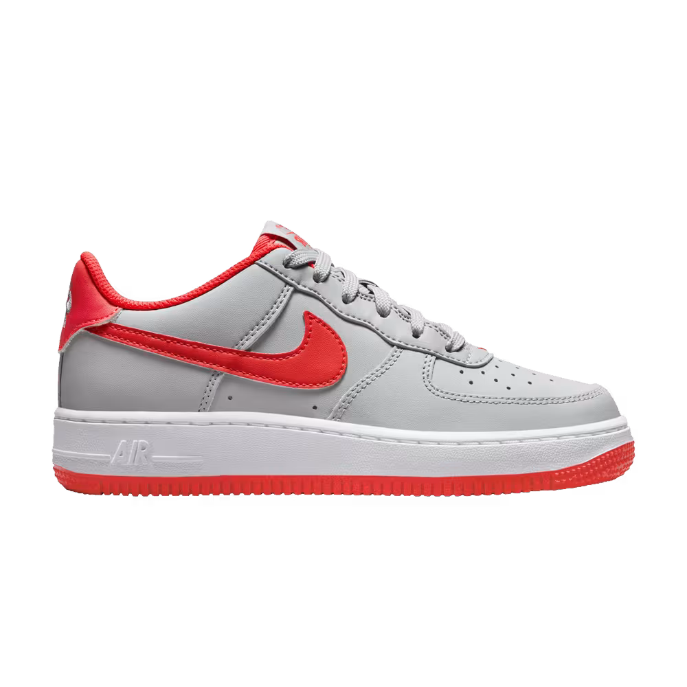Nike Air Force 1 GS Light Smoke Bright Crimson