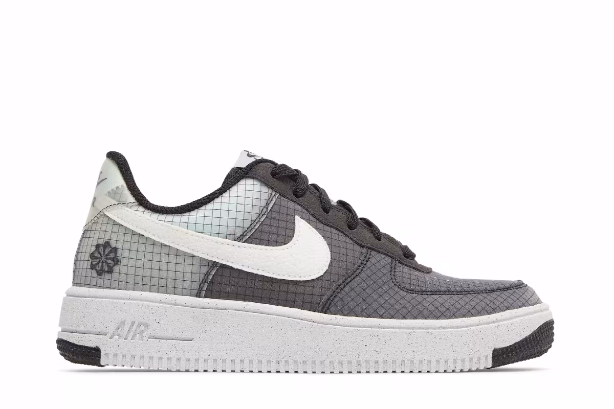 Nike Air Force 1 Crater GS Move To Zero - Black White, view 2