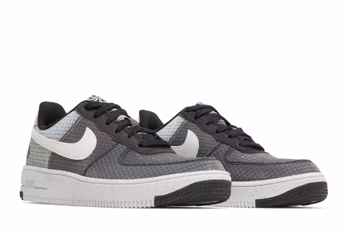 Nike Air Force 1 Crater GS Move To Zero - Black White, view 9