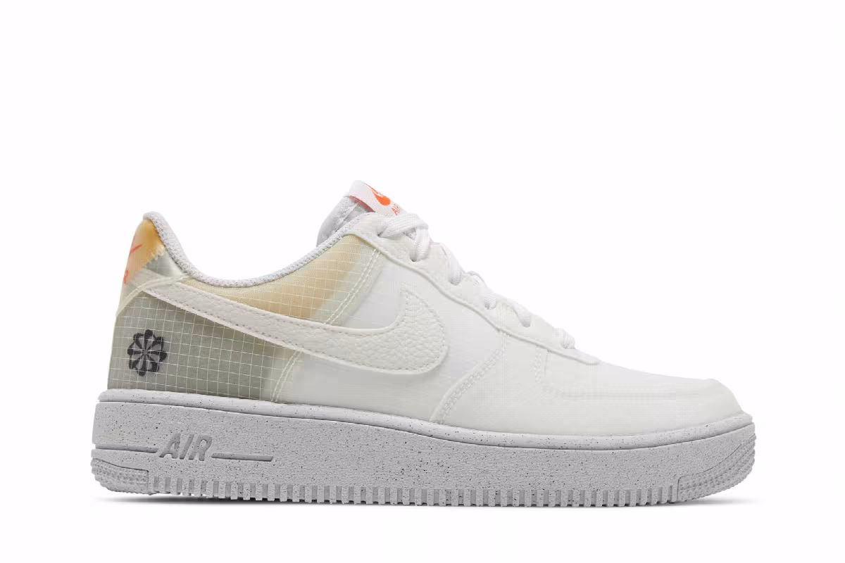 Nike Air Force 1 Crater GS Move To Zero - White Orange, view 2