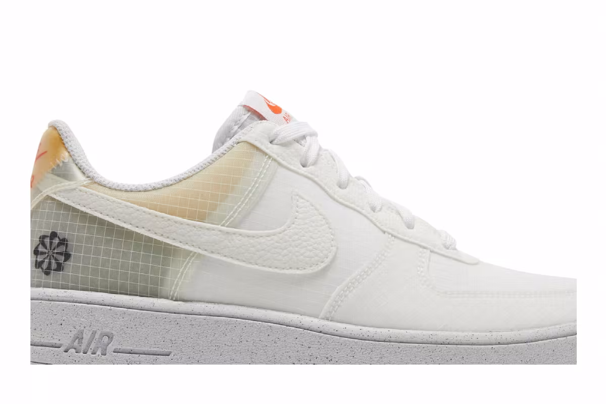 Nike Air Force 1 Crater GS Move To Zero - White Orange, view 3