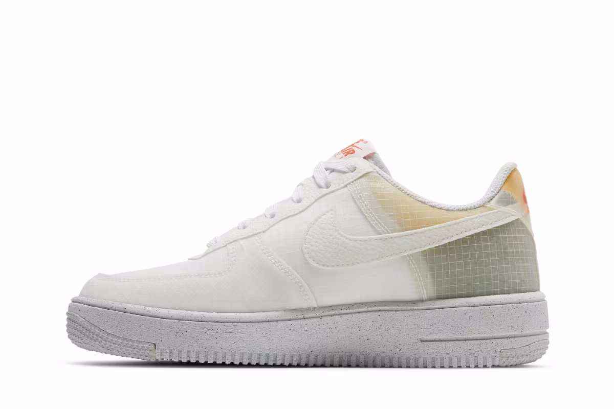 Nike Air Force 1 Crater GS Move To Zero - White Orange, view 4