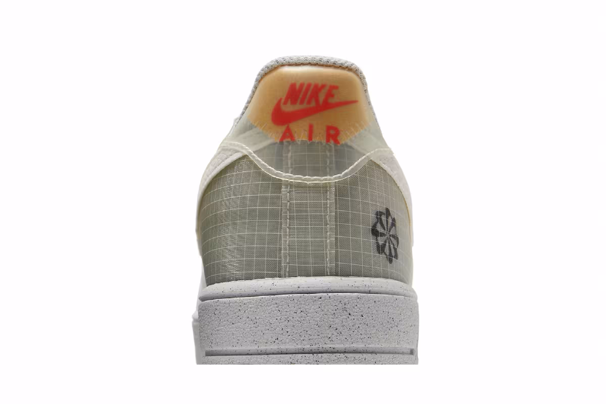 Nike Air Force 1 Crater GS Move To Zero - White Orange, view 8