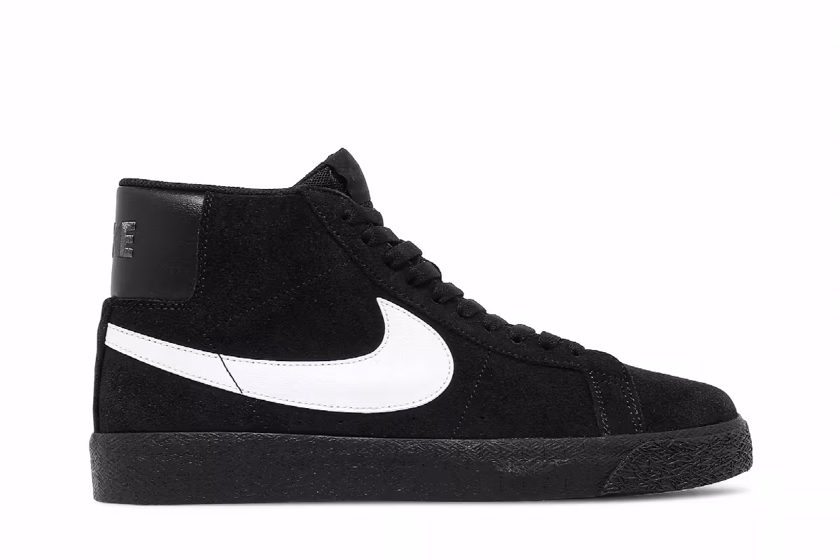 Nike Zoom Blazer Mid SB Black White, view 2